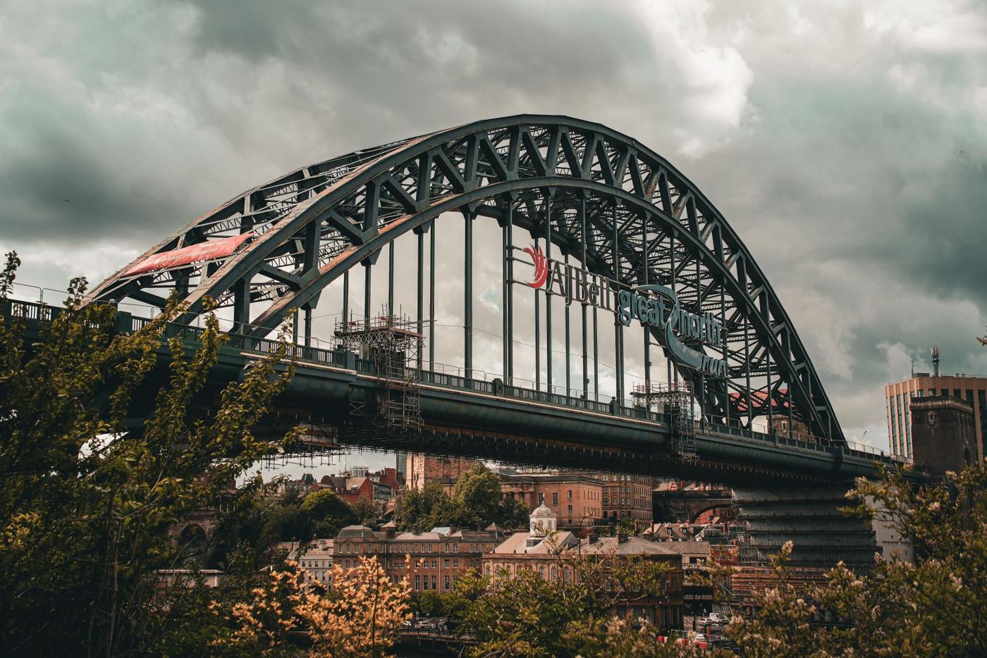 The Tyne Bridge crossing the River Tyne at Newcastle