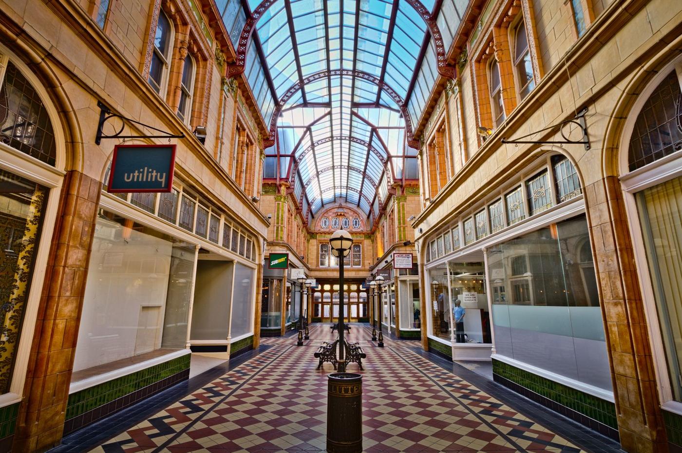 The Victorian Miller Arcade shopping arcade in Preston